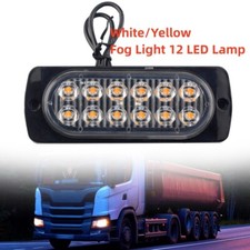 2PCS Rear Fog Light 12 LED Lamp 12V-24V Universal For Truck Car Van Bus Cab