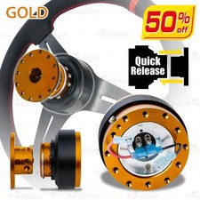 GOLD Steering Wheel Push-Pin Quick Release Hub Adapter Snap Off 6 Bolt Generic