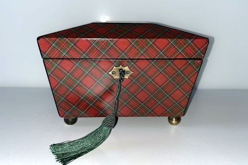 Fine antique tartan ware tea - antique,