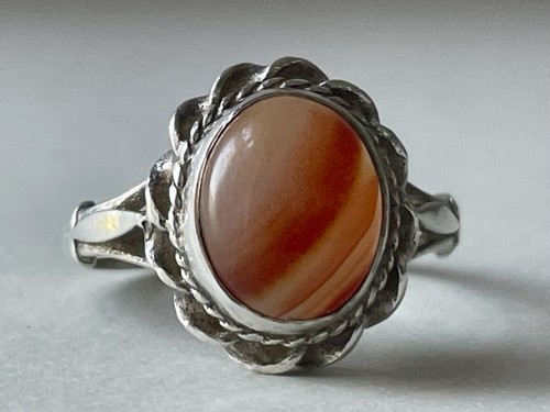 Silver 925 ring carnelian - silver,
