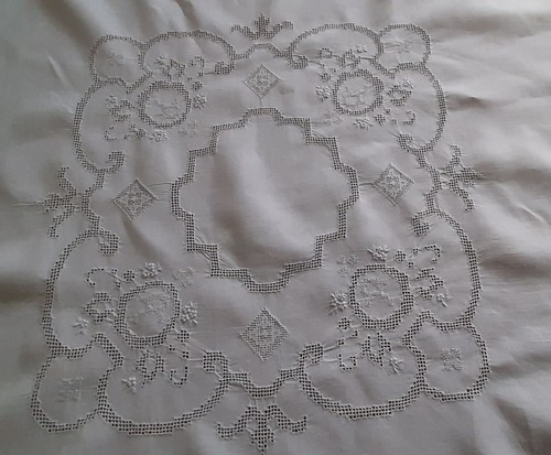 Vintage linen white - linen,