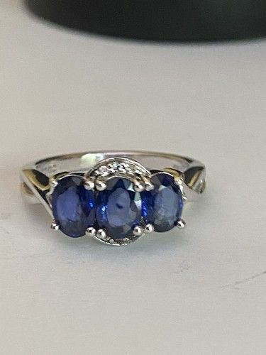 Sterling silver blue sapphire - sterling,