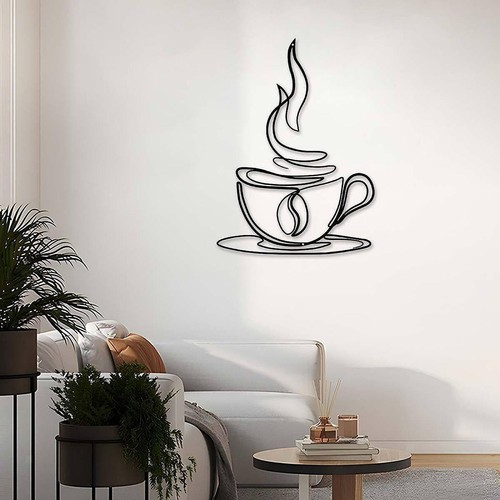 Coffee cup metal wall - metal,