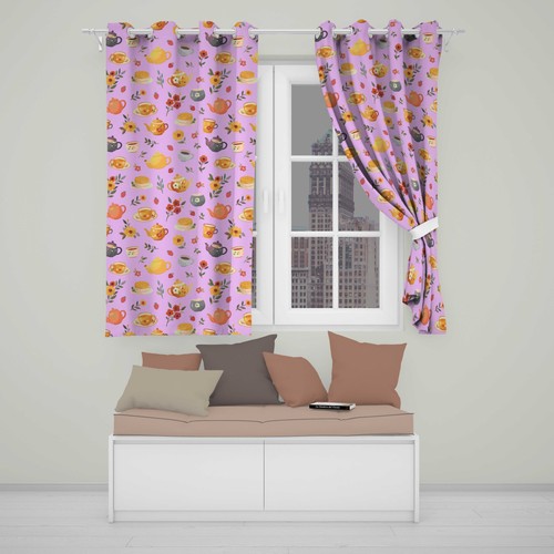 Blackout eyelet curtains cute - blackout,