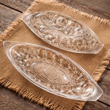 2 Vintage Glass Banana Split