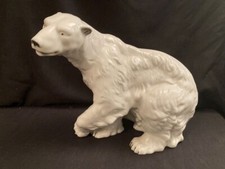 RARE VINTAGE HUGE 12” Royal Dux Porcelain Czech Bohemia Big Polar Bear