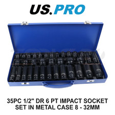 US PRO Tools 35pc 1/2" Dr 6pt