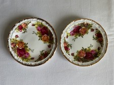 Royal Albert Old Country Roses 4.5" Trinket Pin Dish x2 - 1st Quality