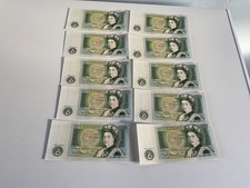 10 Consecutive Bank of ENGLAND - £1.00 One  Pound Banknote - Sommerset BZ06
