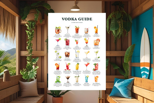 Vodka cocktail poster print - vodka,