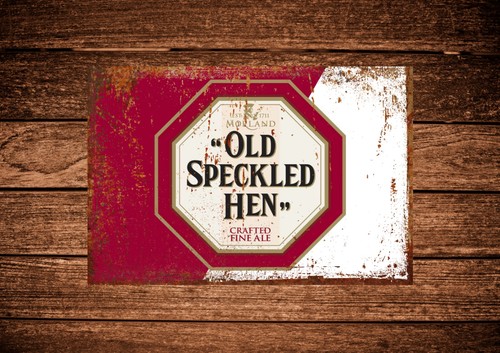 Old speckled hen metal beer - hen,