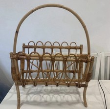 Vintage MCM Style Round Rattan