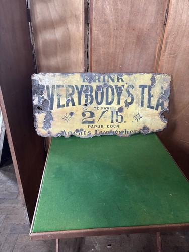 Original antique enamel sign - antique,