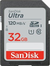 Sandisk Ultra - 32GB SDXC SDHC UHS-I Class 10 Up To (120MB/s) SD Flash Card