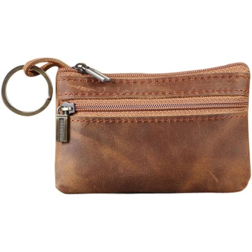 Brown genuine leather small - brown,