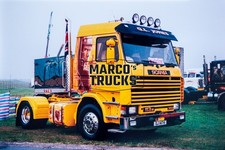 Truck photo Scania 113M 360 Tractor unit only United Kingdom yellow G.L. J #a4sb