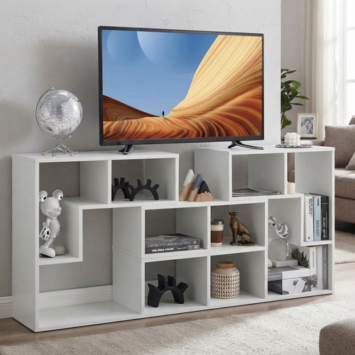 Stylish wooden unit with - wooden, tv