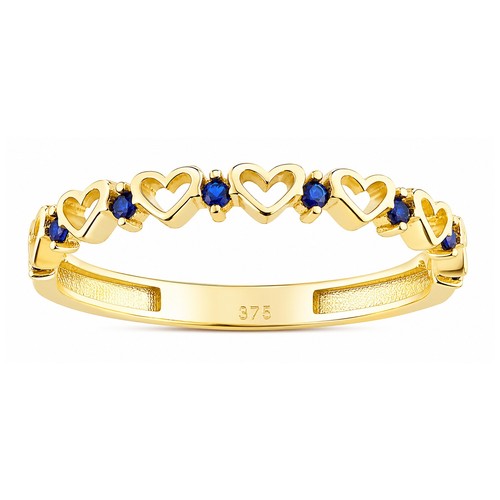 9ct yellow gold blue - 9ct, simulated