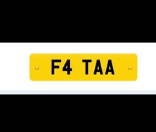 private car number plate F4 TAA on retention and Assignment Fee already Paid.
