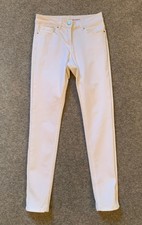 Tu Relaxed Skinny Jeans Mid Rise White UK 10
