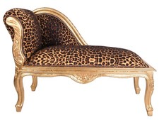 Baroque Sofa French Bench Gold