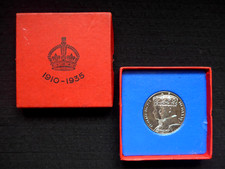 1910-1935 King George V and Queen Mary Silver Jubilee Commemorative Medal in Box