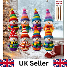 16PCS 2D Flat Colorful Snowman