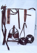 Leather Horse Driving Harness Brown Color X-Full Full Cob Pony Premium leather