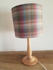 Mulberry check Fabric shade and lamp. 