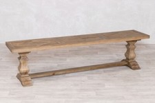 PINE DINING BENCH 3 SIZES RUSTIC DINING BENCH PEDESTAL BENCH TRADITIONAL BENCH