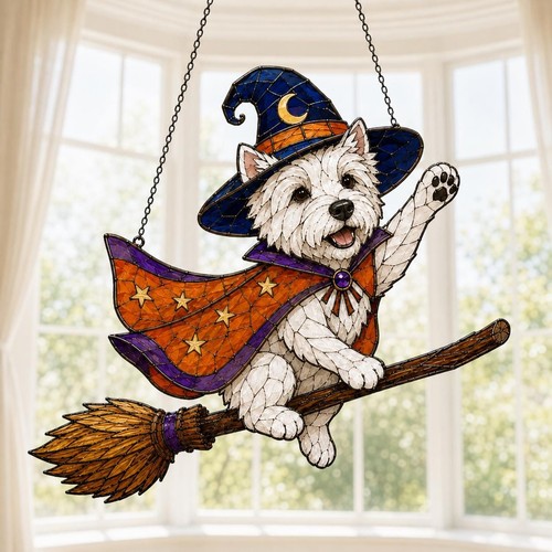 Westie witch acrylic - westie,
