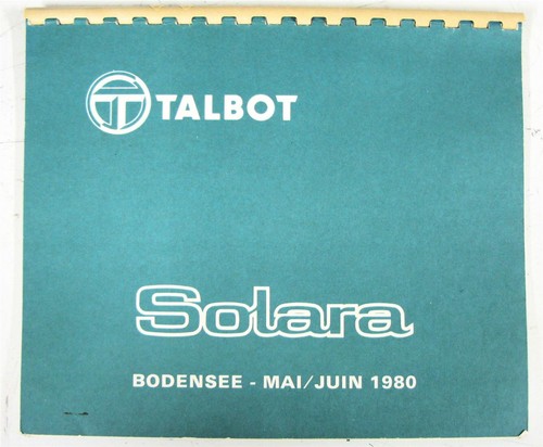 Talbot solara bodensee car - solara,