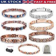 LADIES PURE COPPER MAGNETIC BRACELET CARPAL TUNNEL BANGLE ARTHRITIS PAIN RELIEF