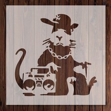 Banksy Rat Music Chain Stencil - 190 Micron Mylar