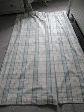 Laura Ashley Highland Check Duck Egg Pistachio Lined Curtains 60"w x 69"d