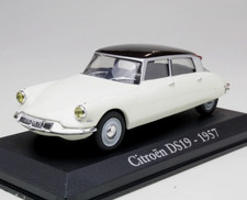 ATLAS 1/43 DIECAST 1957 CITROEN DS19 DS 19 IN IVORY/CREAM WITH BLACK ROOF