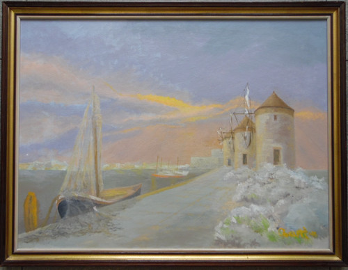 Rhodes mandraki harbour - rhodes,,