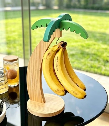 Palm tree banana holder with - palm,