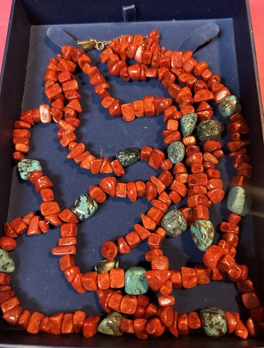 Coral and turquoise - turquoise, strand