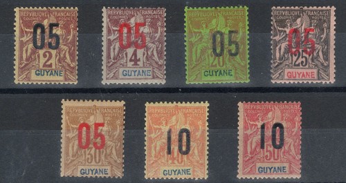 French guiana 1912 set - 1912,