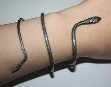 Antique Georgian Scottish Provincial Silver Snake Wrap Bracelet 1830s Sterling