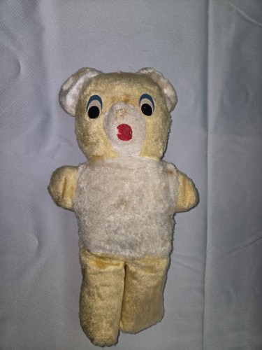 Vintage yellow teddy - yellow, bear