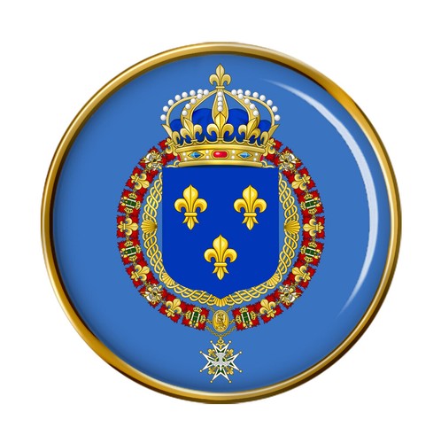 French royal coat - of, pin