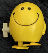 Vintage Mr Men Mr Happy Marx Toys Wind Up Clockwork Toy Working Yellow Plastic