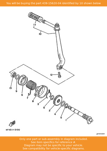 Yamaha kick crank assy - yamaha,