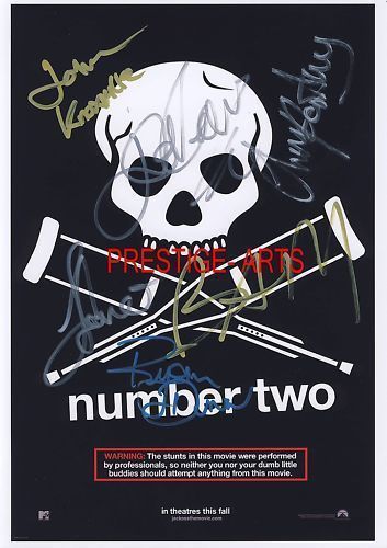Jackass signed movie poster