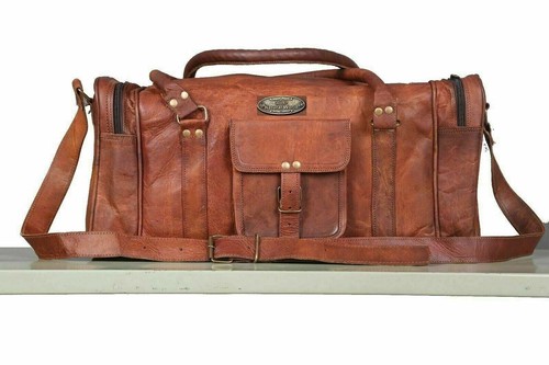 Goat leather bag duffel travel - duffel,