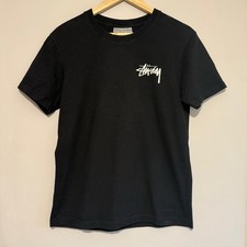 Stussy Black Back Print World Tour T-Shirt Size Medium