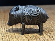Small bronzed figure pig - figure, of