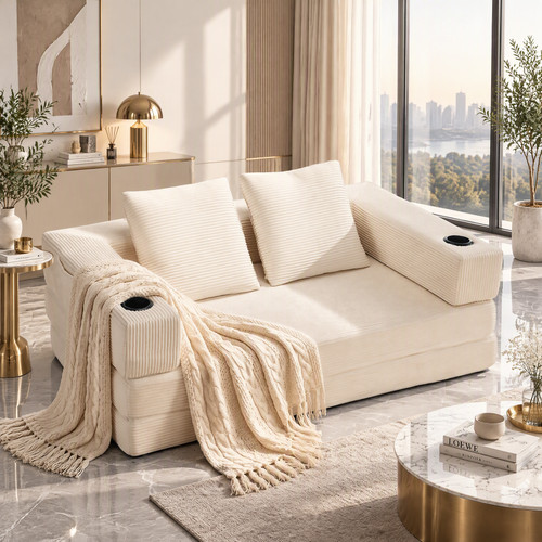 Seated folding sofa bed - sofa,